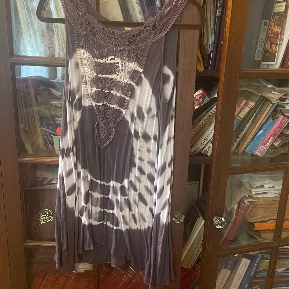 Purple Tie-Dye Sleeveless Dress - Picture 1 of 1